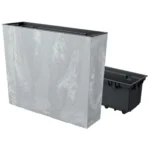 Jardiniera decorativa, Urbi Case Beton Effect, 58x18x49.8 cm, gri deschis, Prosperplast