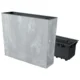 Jardiniera decorativa, Urbi Case Beton Effect, 58x18x49.8 cm, gri deschis, Prosperplast