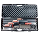 Set 4 gletiere profesionale, lama inox 0.3 mm, 25, 40, 60, 80 cm, rola gletuit, geanta, Ergoplast, Olejnik