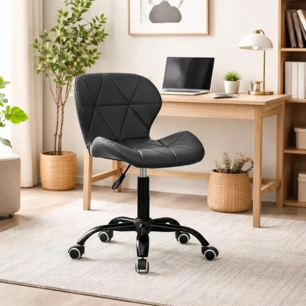 Scaun de birou, Artool, Noto, piele ecologica, negru, 53.5x57x87 cm - imagine 3