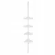 Raft pentru baie/dus, Vasagle, reglabil, inox, 4 rafturi, alb, 85-305 cm
