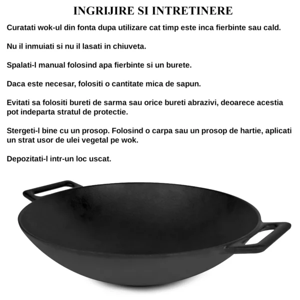 Vas de fonta tip Wok, 30x10 cm, Perfect Home - imagine 9
