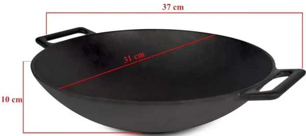 Vas de fonta tip Wok, 30x10 cm, Perfect Home - imagine 8