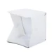 Mini studio foto, Verk Group, tip cort, 20 LED-uri, cu husa, USB, alb, 22x24x24 cm