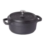 Oala de aluminiu cu capac, negru, 2.2 L, 20 cm, Verk Group