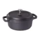 Oala de aluminiu cu capac, negru, 2.2 L, 20 cm, Verk Group