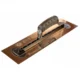 Gletiera inox Olejnik, intarita, Premium Gold, Medium Flex,   40.6x12cm x 0.4mm, maner piele naturala, husa - imagine 3