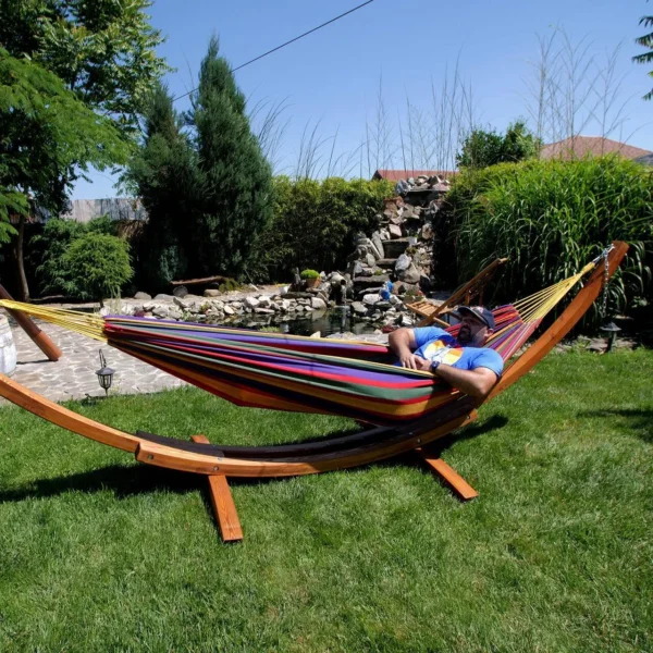 Hamac bumbac, max 200 kg, 240x160 cm, Ling, Strend Pro - imagine 2