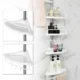 Raft pentru baie/dus, Vasagle, reglabil, otel, 4 rafturi, cuier, 95-300 cm - imagine 2