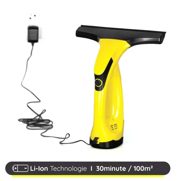 Aspirator de geamuri si oglinzi, electric, stergator fara fir cu acumulator 200 mAh, 280 ml, laveta microfibra - imagine 7