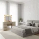 Masa de toaleta/machiaj, Vanessa, zebrano, cu oglinda si LED-uri, 130x43x143 cm - imagine 2
