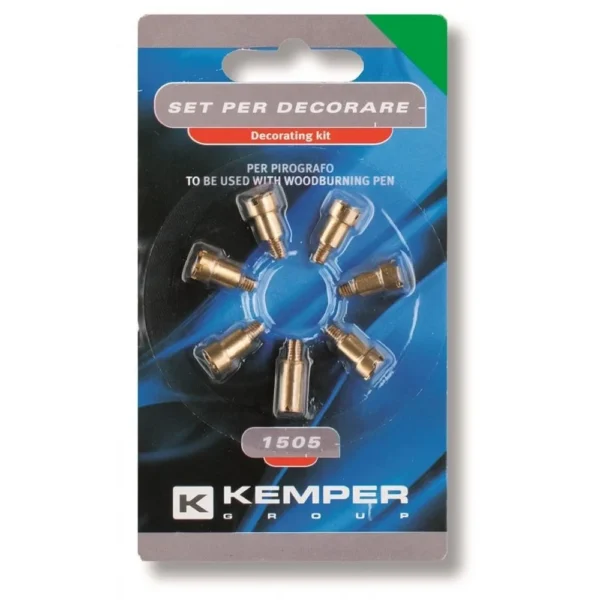 Varfuri, accesorii, aparat pirogravura, pentru decorat lemn, set 7 buc, Kemper - imagine 2