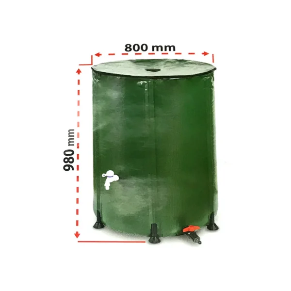 Rezervor pliabil pentru apa de ploaie, 500 L, cu robinet - imagine 3