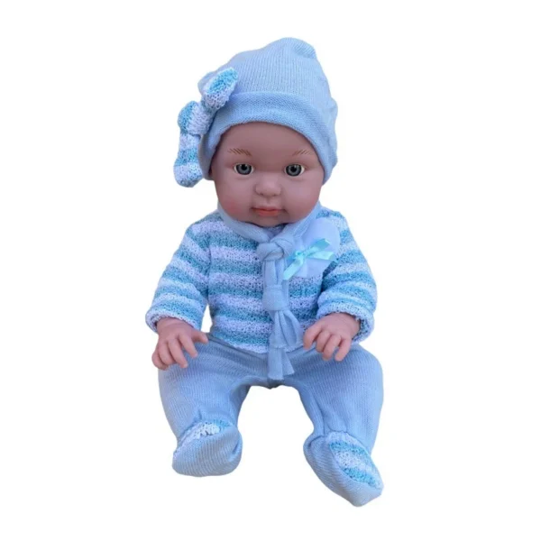 Papusa bebelus, aspect realistic, hainute incluse, caciula, inaltime 45 cm - imagine 1