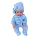 Papusa bebelus, aspect realistic, hainute incluse, caciula, inaltime 45 cm - imagine 3