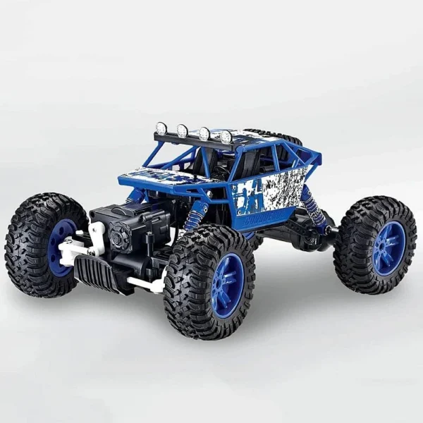 Masina off-road cu telecomanda 2.4 g, suspensii, scara 1:18, reincarcabila, albastra - imagine 5
