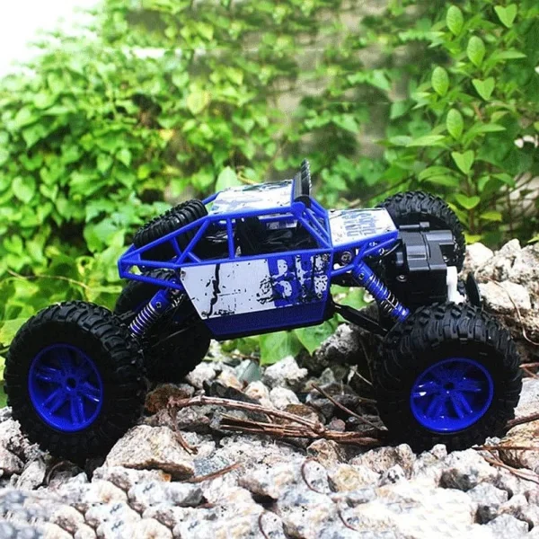 Masina off-road cu telecomanda 2.4 g, suspensii, scara 1:18, reincarcabila, albastra - imagine 8