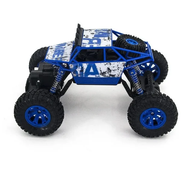 Masina off-road cu telecomanda 2.4 g, suspensii, scara 1:18, reincarcabila, albastra - imagine 4