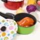 Set 22 accesorii bucatarie copii, alimente, condimente, oale, ustensile, multicolor - imagine 9