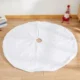 Fusta covor blanita alba pentru brad de craciun, diametru 120 cm, pufoasa, aspect zapada - imagine 9
