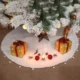 Fusta covor blanita alba pentru brad de craciun, diametru 120 cm, pufoasa, aspect zapada - imagine 8
