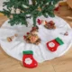 Fusta covor blanita alba pentru brad de craciun, diametru 120 cm, pufoasa, aspect zapada - imagine 10