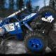 Masina off-road cu telecomanda 2.4 g, suspensii, scara 1:18, reincarcabila, albastra - imagine 2