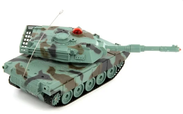 Tanc militar cu telecomanda a1m2, tun, mitraliera, efecte sonore si luminoase, reincarcabil, scara 1:32, 22.3 x 7.2 x 7.8 cm - imagine 2