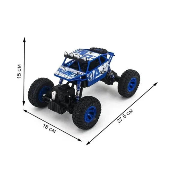 Masina off-road cu telecomanda 2.4 g, suspensii, scara 1:18, reincarcabila, albastra - imagine 10