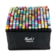 Set 168 markere cu varf dublu, multicolore, geanta de depozitare - imagine 8