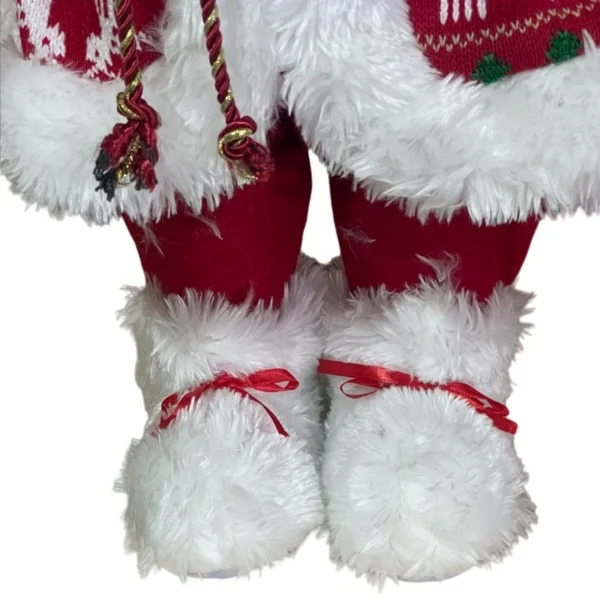 Figurina mos craciun, imbracaminte, caciula si accesorii, 30 cm - imagine 10