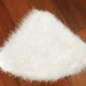 Fusta covor blanita alba pentru brad de craciun, diametru 120 cm, pufoasa, aspect zapada - imagine 4