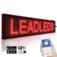 Reclama luminoasa led, 100x20 cm, de exterior, text personalizabil rosu, port usb, wifi