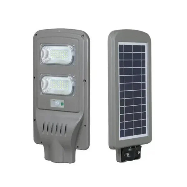 Lampa stradala led cu incarcare solara, senzor miscare, 40w, timer, 3 moduri, telecomanda - imagine 1
