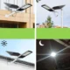 Lampa stradala solara 100w, 206 led-uri, 2 trepte iluminare, telecomanda, aluminiu - imagine 5