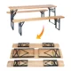 Set mobilier gradina/terasa, pliabil, 1 masa, 2 banci, 175 cm, Dortmund - imagine 10