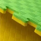Covor tip puzzle xxl, spuma eva, 100x100 cm, grosime 2 cm, antiderapant, bicolor culoare produs galben/verde - imagine 5