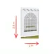 Perete cort, dimensiune 2x2.6 m, cu fereastra, ignifugat, 480 g/mp, pvc, alb - imagine 4