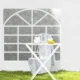 Perete cort, dimensiune 2x2.6 m, cu fereastra, ignifugat, 480 g/mp, pvc, alb - imagine 7