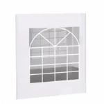 Perete cort, dimensiune 2x2.6 m, cu fereastra, ignifugat, 480 g/mp, pvc, alb