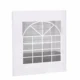 Perete cort, dimensiune 2x2.6 m, cu fereastra, ignifugat, 480 g/mp, pvc, alb