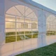 Perete cort, dimensiune 2x2.6 m, cu fereastra, ignifugat, 480 g/mp, pvc, alb - imagine 2