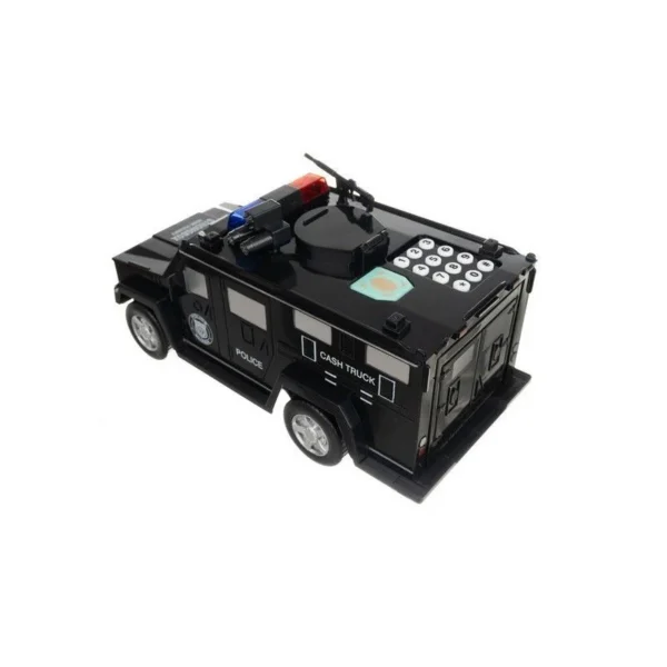 Pusculita electronica, masina de politie, cod pin, amprenta, monede si bancnote, negru - imagine 8