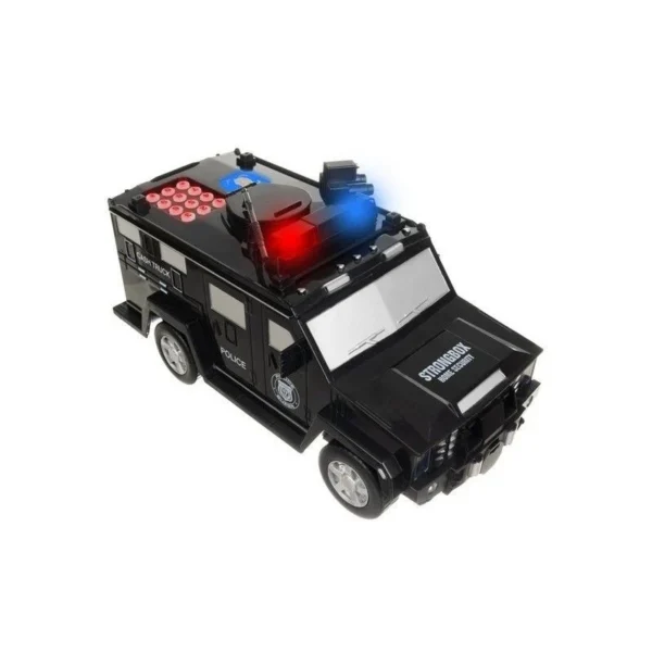 Pusculita electronica, masina de politie, cod pin, amprenta, monede si bancnote, negru - imagine 4