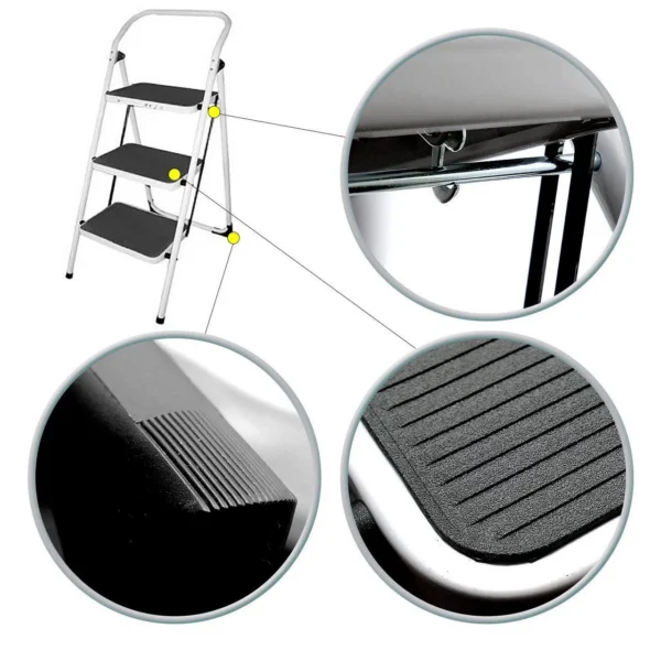 Scara otel, 3 trepte, max 150 kg, 70 cm - imagine 2