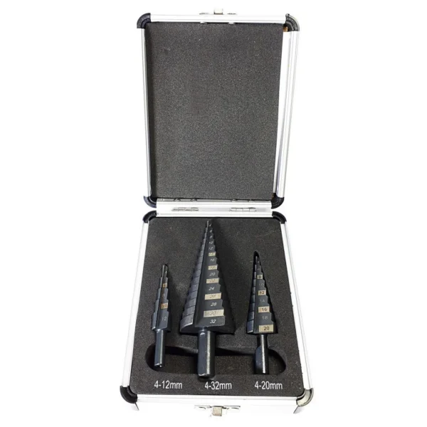 Burghie pentru metal, in trepte, nitrura de titan, set 3 buc, 4-12/20/32 mm, Richmann Exclusive - imagine 5