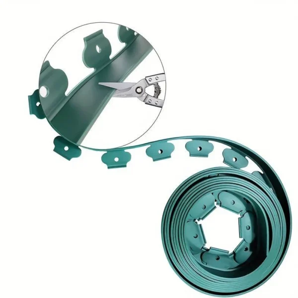 Separator gazon, lungime 10 metri, latime 5 cm, 30 pini montaj, culoare verde - imagine 8
