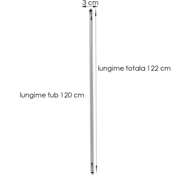 Corp tub neon t8 36w, carcasa aluminiu, lungime 120 cm - imagine 2