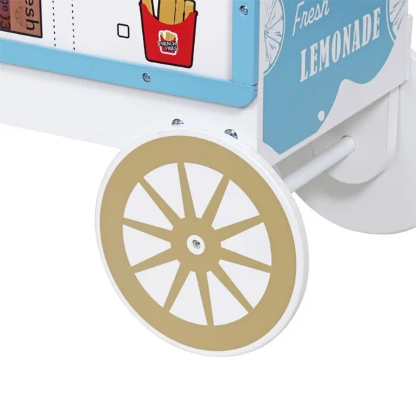 Toneta pe roti pentru inghetata, 2 sertare, accesorii incluse, roti mobile, 68x31.5x118 cm, mdf - imagine 6
