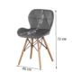 Scaun bucatarie, stil scandinav, tapiterie catifea gri, cadru lemn - imagine 7